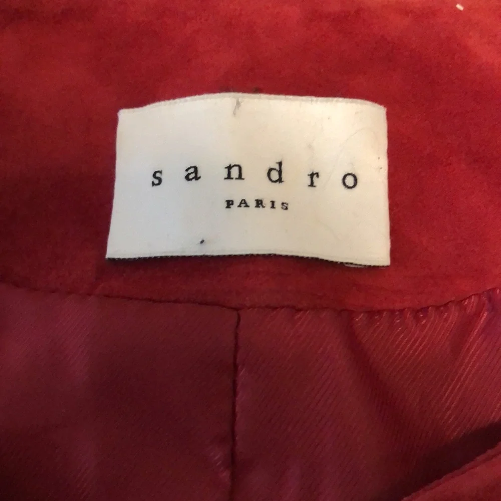 Sandro red suede jacket - Picture 6 of 8